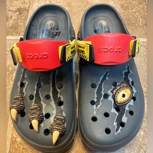 Jurassic world X CROCS 
“Caution live dinosaur “